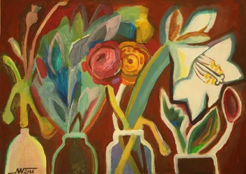 Levende, abstrakte blomster