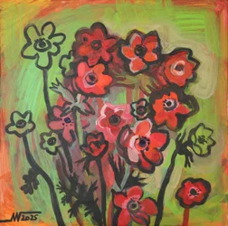 Levende, fantasifulle blomster
