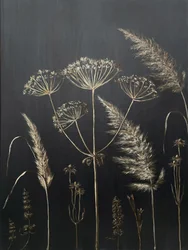 Gylne botaniske silhuetter