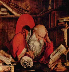 Engelsk: St. Hieronymus i sin celle