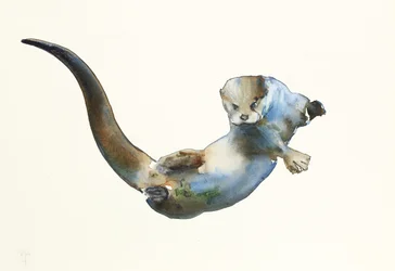 Hunter, 2014, (akvarell på papir)