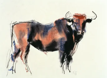 Red Bull, 1998 (grafitt, conte og kull på papir)