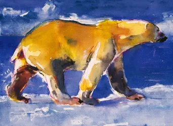 Yellow Bear, 1999 (blandet media på papir)