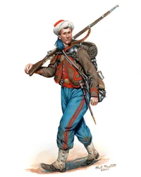 10. New York Infantry National Zouaves 3. uniform 1861, 2024 (akvarell og gouache på Bristol)