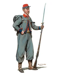 11. New York infanteriregiments ildzouaves 1861, 2024 (akvarell og gouache på Bristol)