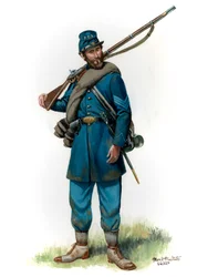 151. infanterisersjant i Pennsylvania 1863, 2024 (akvarell og gouache på Bristol)