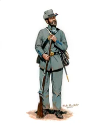 21. Illinois infanteriregiment 1861, 2025 (akrylgouache på Bristol)