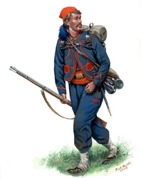 9. New York Hawkins Zouave 1862, 2023 (akrylgouache på Bristol)