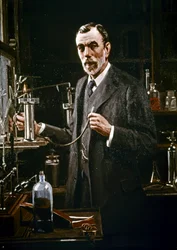 Sir William Ramsay i laboratoriet sitt