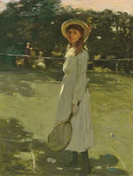 Tennisspilleren (olje på lerret)