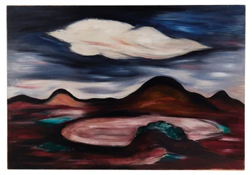 Landskap med enkelt sky