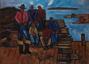 Lobster Fishermen, 1940-41 (olje på hardboard)