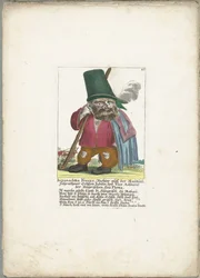 De dwerg Iupanschku Ferenz, ca. 1710 Iupanschku Ferenz, dommer fra Raubau, sjefokse Jubilir, og viseadmiral for den ungarske Heü Flotta (tittel på objekt) Il Callotto resurcitato eller nyinnredet lite skap (serietittel)