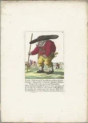 De dwerg Liendl Schnekenfist, ca. 1710 Liendl Schnekenfist fra Wienerisches Nacht-Kings Magazin-Visirer, Ambts kjørte inspektør og materialadministrator (tittel på objekt) Il Callotto resurcitato eller nyinnredet lite skap (serietittel)