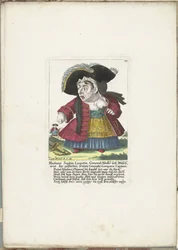 De dwerg Madame Sophia Luxuria, ca. 1710 Madame Sophia Luxuria, general Staabs kroppsvasker for det trimmede, gratis Granatir-Companie Capitana (tittel på objekt) Il Callotto resurcitato eller nyinnredet lite skap (serietittel)