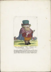 Dwerg Oswald van Stroblbardt, ca. 1710 Deres eksellens Herr Oswald von Stroblbardt Injuriarum Licentiatus (tittel på objekt) Il Callotto resurcitato eller nyinnredet lite skap (serietittel)