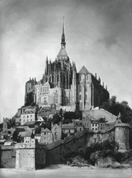 Mont Saint-Michel, Normandie, Frankrike, 1937.