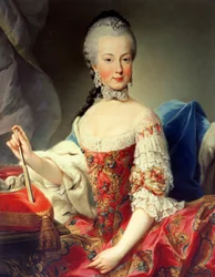 Erkehertuginne Maria Amalia Habsburg-Lothringen (1746-1804), åttende barn av keiserinne Maria Teresia av Østerrike (1717-80) og keiser Frans I (1708-65)