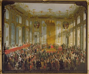 Keiserinne Maria Theresa ved Investiture of the Order of St. Stephen, 1764 (for detaljer se 66581)