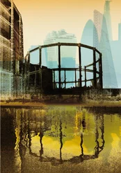 Broadway Gas Tower, 2013 (silketrykk)
