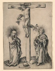 Kristus på korset med Maria og Johannes