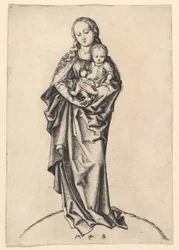 Jomfru og barn med et eple, ca. 1475.