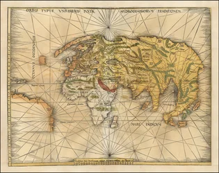 Verdenskart fra 1513 av Martin Waldseemüller