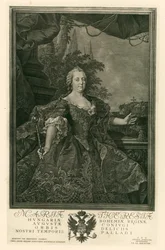 Maria Theresia, den hellige romerske keiserinne (gravering)
