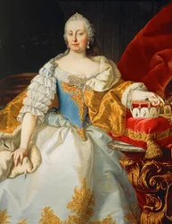 Keiserinne Maria Theresia av Østerrike … (maleri på lerret)