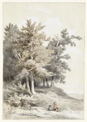 Skogkant med figurer