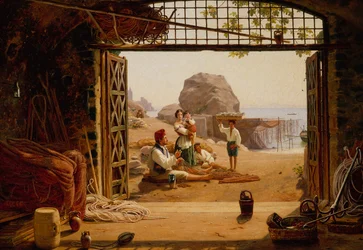 En familie av neopolitanske fiskere