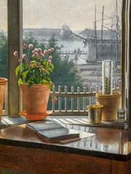Utsikt foran kunstnerens vindu, detalj