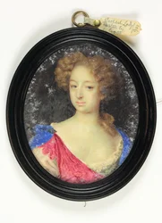 En dame kalt Lady Paston (akvarell på vellum)