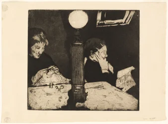 Under lampen, ca. 1882