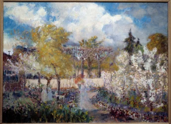 Claude Monets hage ved Giverny Maleri av Mary Mac Monnies (1858-1946) 1901. Vernon, Poulain-museet.