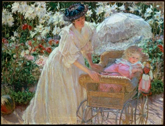 Rose og liljer (maleri på lerret)