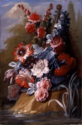 Still Life of Flowers (olje på lerret) (par 121414)