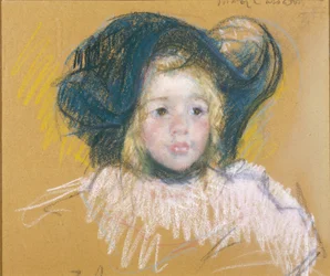 Liten jente med stor hatt, ca. 1904 (pastell på papir)