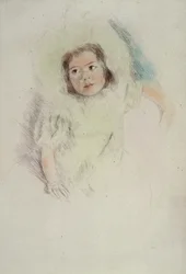 Margot med panser (fargets på papir)