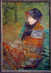 Portrett av Mademoiselle C Lydia Cassatt, søsteren til kunstneren. av Mary Cassatt (1844-1926) 1880