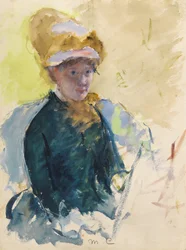 Selvportrett, ca. 1880 (gouache og akvarell)