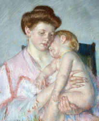 Sleepy Baby, ca. 1910 (pastell på papir)