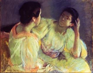 The Conversation, ca. 1896 (pastell på papir lagt på lerret)