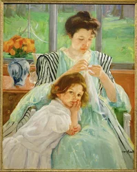 Ung mor syr (maleri på lerret)