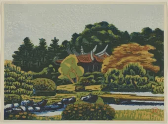 Utskrifter av Shinjuku Imperial Garden (Shinjuku Gyoen hanga)