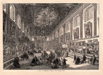 Et besøk til Greenwich Hospital, The Painted Hall - ILN 1865 S3 V0013000 V0013345