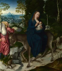 Flykten til Egypt. Panel fra en altertavle, ca 1515