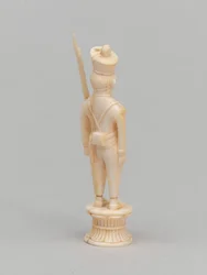 Hvit bonde, sjakkbrikke, India, 1820 ca