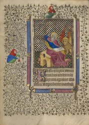 Sankt Markus, ca. 1410 (temperafarger, bladgull, gullmaling og blekk)