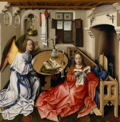 Annunciation Triptych (Merode altertavle), ca. 1427-32 (olje på eik)